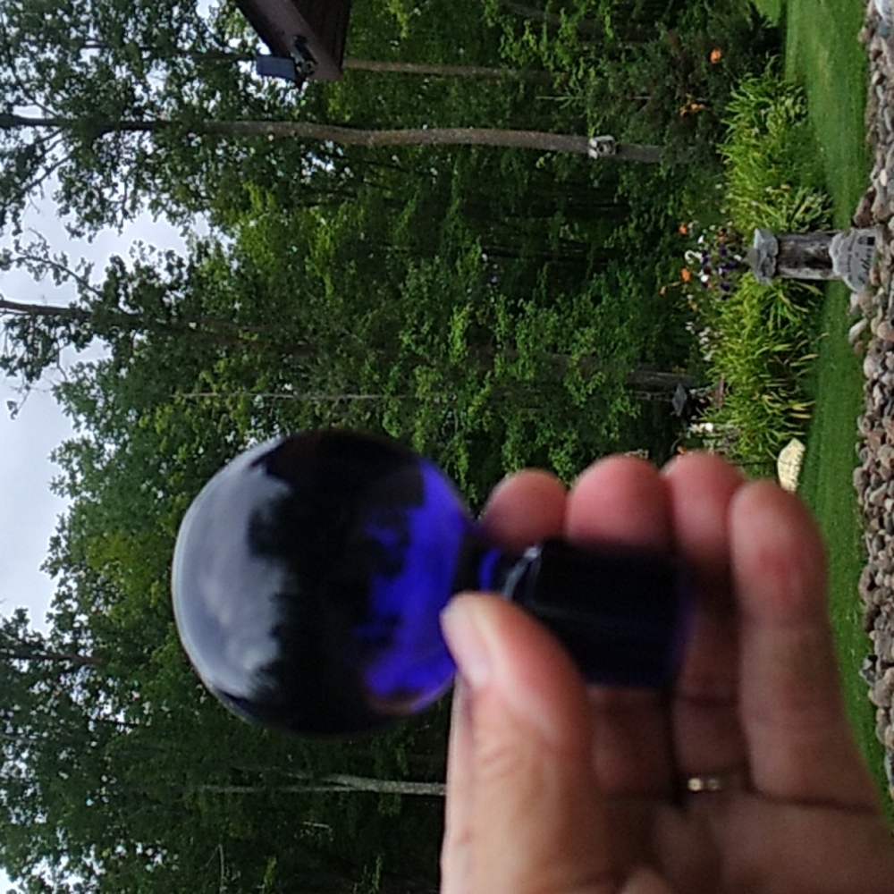 COBALT BLUE BOTTLE STOPPER ART MURANO GLASS